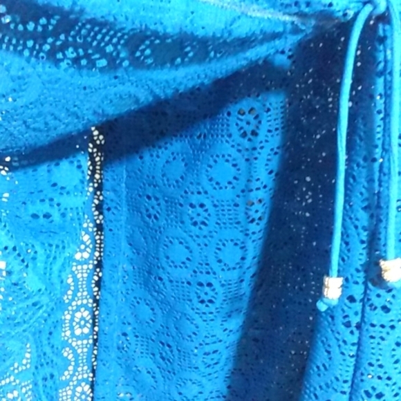 ISLANDER ROYAL BLUE MESH SWIMSUIT COVERUP SZ LARGE - Picture 8 of 10